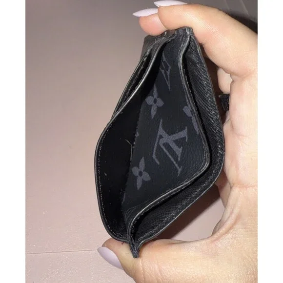 LOUIS VUITTON Monogram Eclipse Porto Cult Double Card Holder M62170 - Picture 9 of 11